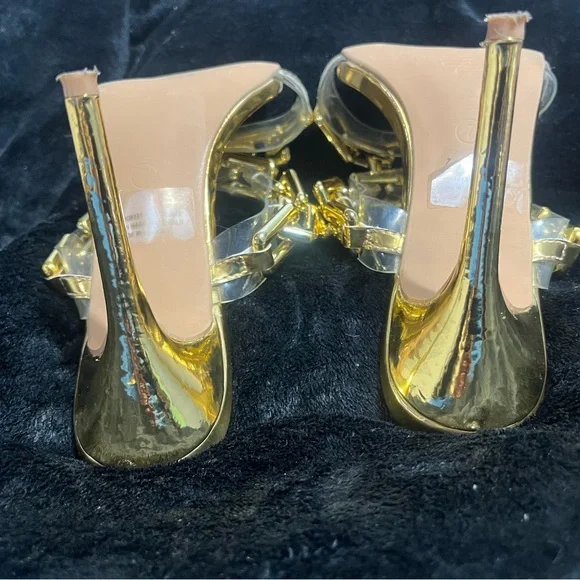 Cape Robbin Gold Chain Stiletto Heels - Picture 11 of 16
